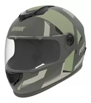 Casco Integral Para Moto Hawk Rs1 Verde Mate - Motomil