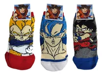 Pack X3 Medias Cortas Soquetes Socks Dragon Ball Super 