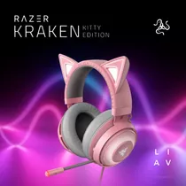 Últimos Audífonos Razer Kraken Kitty Edition En Rosado.