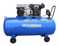 Compresor De Aire Eléctrico Hyundai Hyac 100c 100l 2hp 110v 60hz Azul