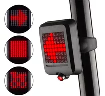 Luz De Bicicleta Led Trasera Inteligente Control Direccional Color Negro