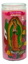 Veladora Virgen Guadalupe Religiosa 14 Dias Rosa Fragancia Rosas 5042