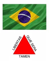 Bandeira Brasil + Minas Gerais 1,50 X0,90m Anilhas P/ Mastro