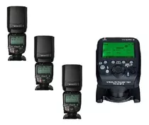 Kit Flash 3x Yongnuo Yn-600ex-rt Ii + Radio Yn-e3-rt Ii Novo