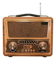 Radio Retro De Madera, Audio De Bajo Externo A Alto Volumen