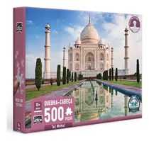Quebra Cabeça 500 Peças Taj Mahal Cartão Postal Paisagens