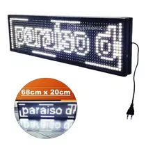 Painel Led Letreiro Interno Wi-fi Digital 68×20 Alto Brilho