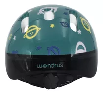 Casco Infantil Wondrus Blh101 Protector Ajustable Color Verde Para Niños 