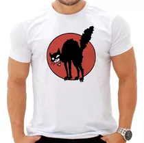 Camiseta Gato Preto I Love Cat Camisa Eu Amo Gatos Bruxa N15