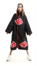 Kit Manto Akatsuki Cosplay Anime Naruto Ifantil + Bandana