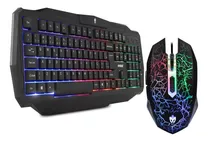 Kit Gamer Teclado Semi Mecânico + Mouse Gamer 2400dpi Led