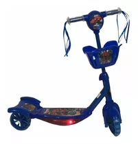 Patinete Infantil Musical Homem Aranha 3 Rodas - Luz - Cesta