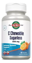 Kal | C Chewables Sugarless | 500mg | 60 Tablets | Orange