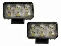 Faro Led Auxiliar 6 Leds 3 X2 12/24v Auto Moto