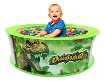 Piscina Com Bolinha Dinossauro Kit Com 100 Bolinhas  Dm Toys