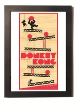 Nintendo Donkey Kong Game Pôster Quadro Retro Geek Art Pop