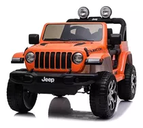 Mini Jeep Elétrico Wrangler R/c Laranja 12v - Bandeirante