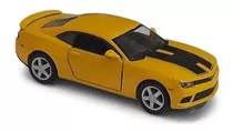 Carrinho De Ferro Camaro Amarelo Miniatura De Carros Coleção