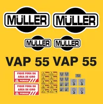 Kit Adesivos Rolo Compactador Muller Vap 55 E Etiquetas Mk