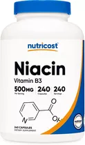 Nutricost Niacin (vitamina B3)  500mg 240 Caps