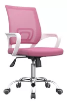 Silla De Escritorio Shremwood 810 Ergonómica  Rosa Con Tapizado De Mesh