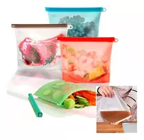 Set 2 Bolsas Silicona Reutilizable Alimentos Sin Bpa 