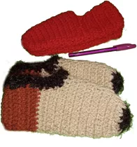 2 Pares De Escarpines Niños/adultos Tejido Crochet
