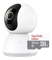 Kit Câmera Segurança Xiaomi Mi Home 2k + Cartão 32gb Sandisk