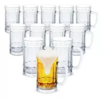 Conjunto De Canecas Canelada De Chopp 400ml - Kit C 12 Unids