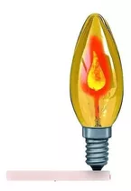 Lampara Llamita Neon Fuego 3w E14 Iglesias Candelabro Decor