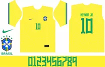 Arte Vetor Camisa Brasil 2022 Copa Do Mundo Catar 2 Editável