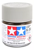 Tinta Acrílica Mini X-32 Prata Titânio (10 Ml) Tamiya 81532