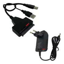 Cabo Conversor Adaptador Usb 2.0 Sata + Fonte 12v 2a