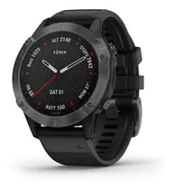 Reloj Garmin Fenix 6 Zafiro Gris Oscuro Mapas Gps Smartwatch Color De La Malla Negro Color Del Bisel Negro