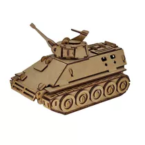 Tanque De Guerra. Quebra Cabeça 3d. Miniatura Em Mdf