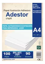 Papel Autoadhesivo Ilustración Brillante Con Split A4 Glossy