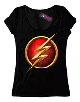 Remera Mujer The Flash Serie Tv Logo Rayo S30 Dtg Premium