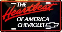 Chevy Heartbeat Of America Placa De Matrícula