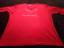 Remera Modal Roja Talle Grande Especial Estampada