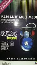 Parlante Bluetooth Radio Fm Mp3 Usb Aux Iblue Recargable Led