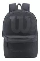 Mochila Urbana Wilson Porta Notebook Deportes Gym Reforzada Color Negro