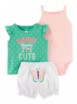 Conjunto 3 Prendas Carters Verano Nena