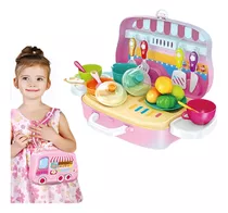 Kitbrinquedo Infantil Comidinhas Cozinha Maleta Chefe Menina