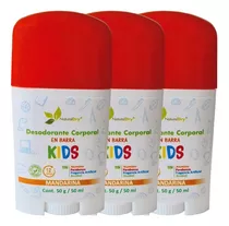 3 Desodorantes Niños En Barra Natural Unisex - Kids - Mandar Mandarina