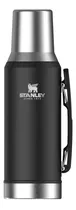 Termo Stanley Mate System Classic 1.2 Litros Negro - Con Pico Cebador Y Tapa Que Sirve Como Mate