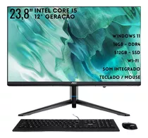 Computador Aoc Pc All In One I5 23.8 16gb Ddr 4 512g Ssd Som