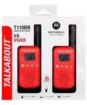 Radio Comunicador Talkabout 25km T110br Vermelho Motorola