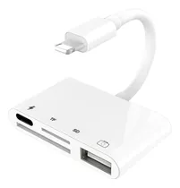 Leitor Cartão Sd 4 In 1 Para iPhone Otg Usb 3.0 | Lightning