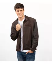 Campera De Cuero Legítimo Hombre Clásica - Sport Rg Cueros