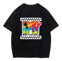 Camiseta Pluss Oversized Streetwear Algodao Mtv Tv Mod09